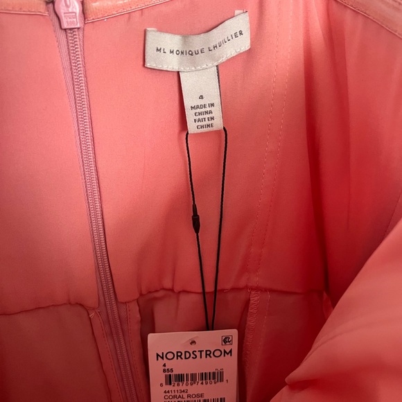 Elegant Pink Strapless Lace Dress - Picture 9 of 12